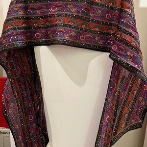 Silk, bias cut scarf, Anne Klein